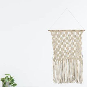 Gorgeous Ivory Large Zigzag Macrame Wall Hanging by GetBullish